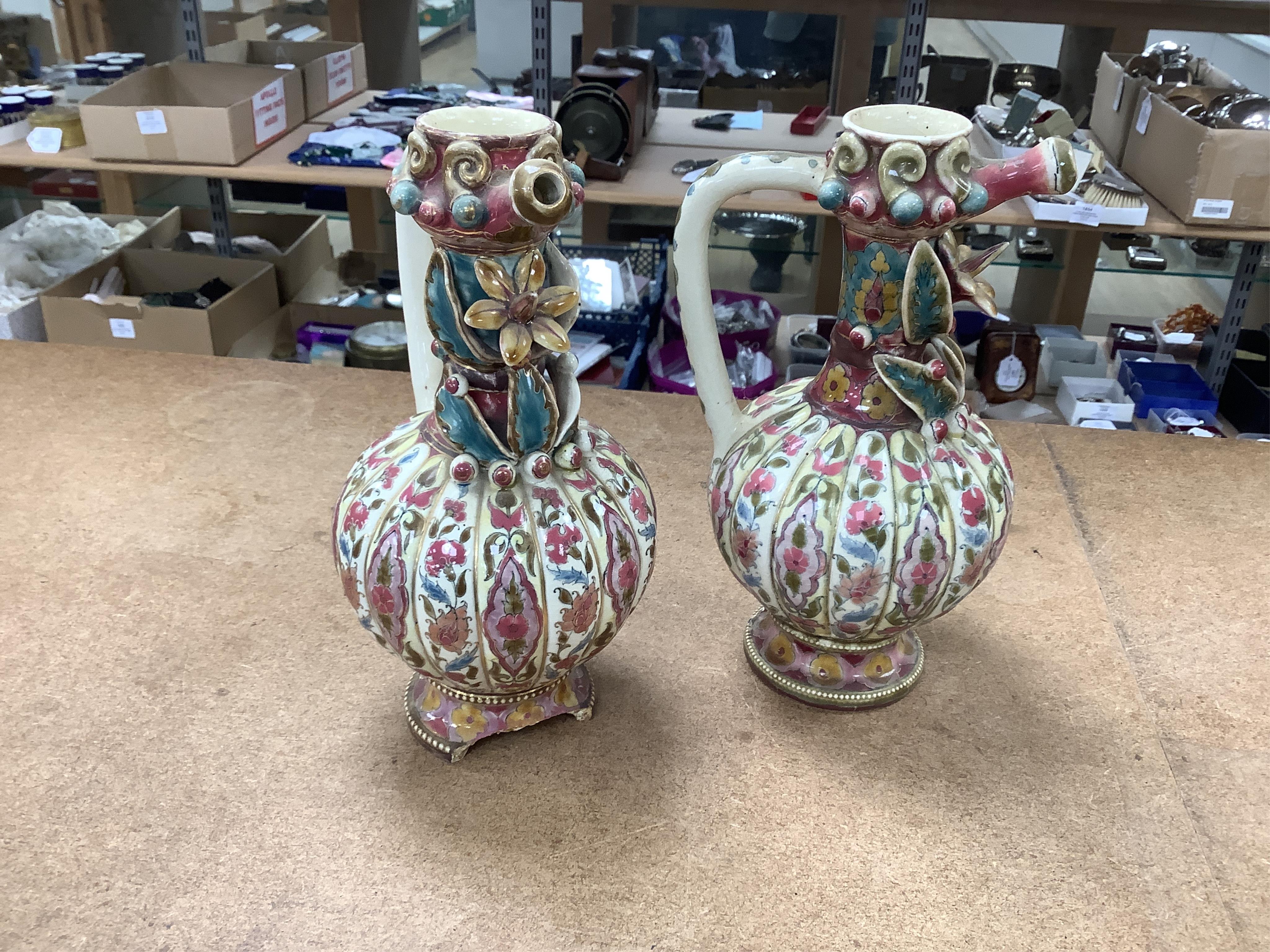 A quantity of mixed ceramics and glass to include Staffordshire, Zsolnay, Spode etc. Condition - poor